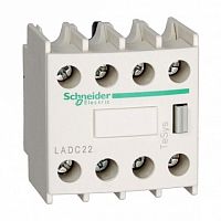 Дополнительный контактный блок 2НО+2НЗ фронтальный монтаж | код. LADC22 | Schneider Electric